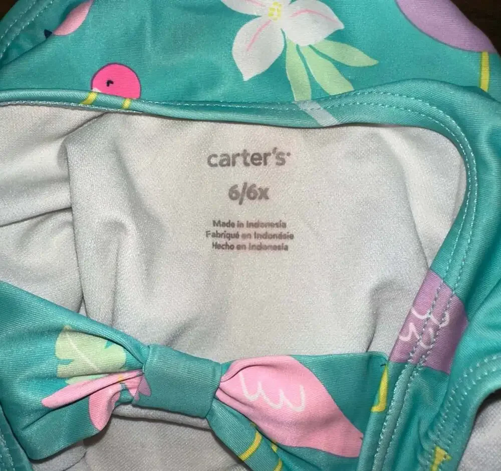 Carter's‎ Girls One-Piece Flamingo Print Swimsuit